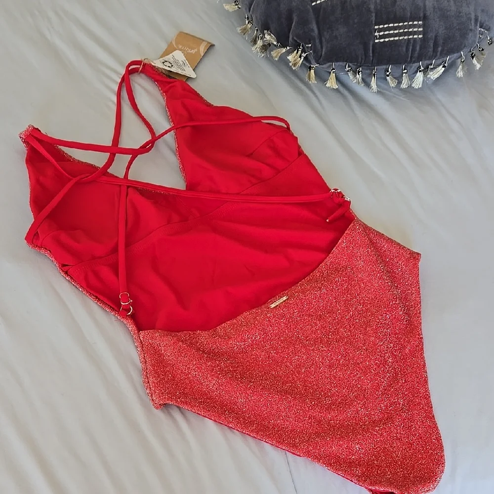 Sparkling Red Women's One-Piece Swim Wear *limited Edition*   / swimsuit - Picture 2 of 9